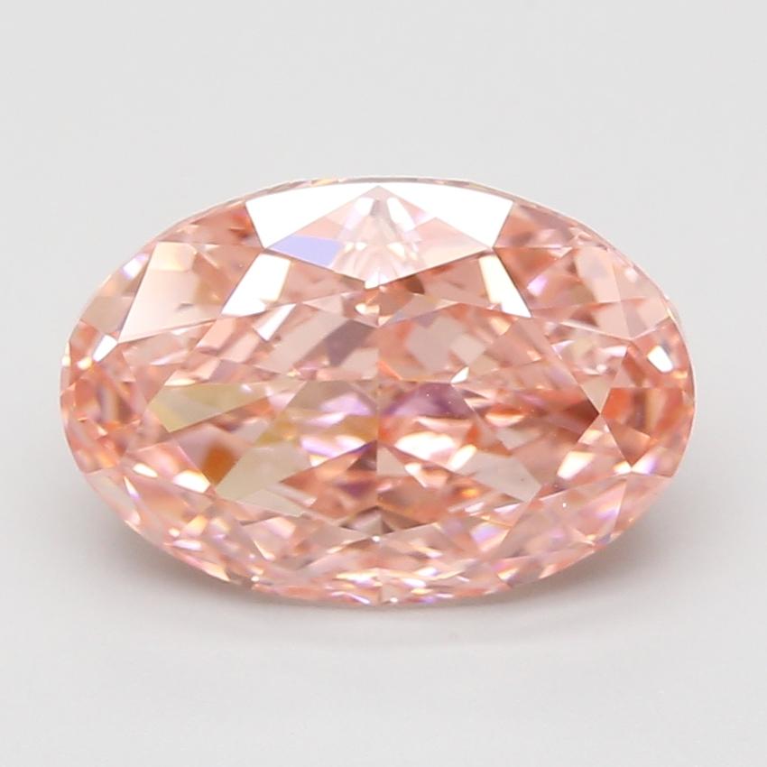 5.04 Ct. Fancy Vivid Pink Oval Lab Grown Diamond