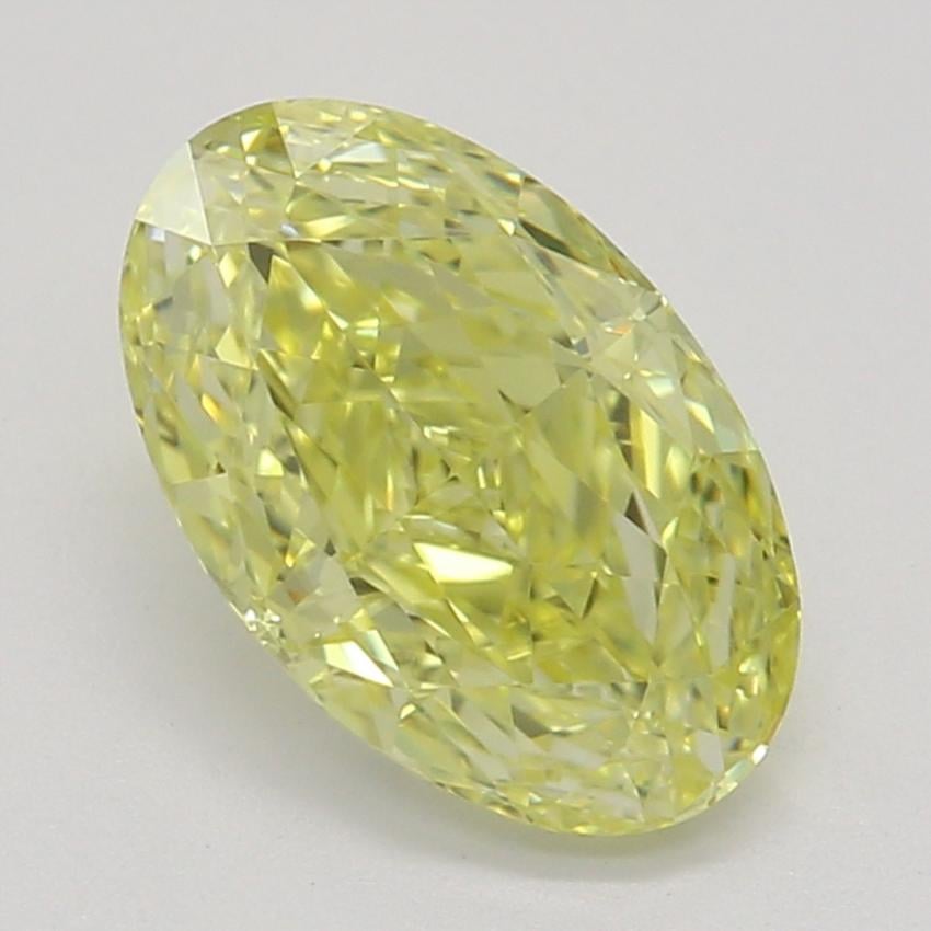 0.92 Ct. Fancy Intense Yellow Oval Diamond