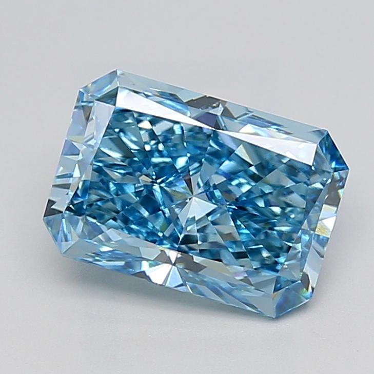 3.00 Ct. Fancy Vivid  Blue Radiant Lab Grown Diamond
