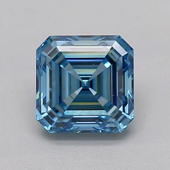 1.10 Ct. Fancy Vivid  Blue Asscher Lab Grown Diamond