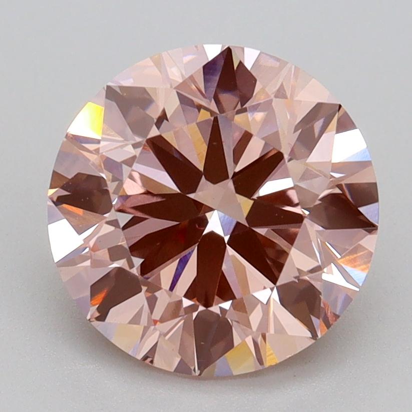 2.70 Ct. Fancy Intense Pink Round Lab Grown Diamond