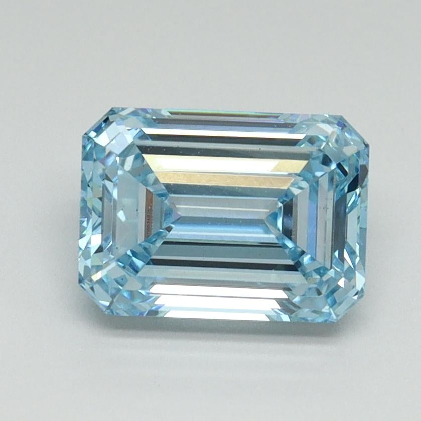 1.52 Ct. Fancy Intense Blue Emerald Lab Grown Diamond