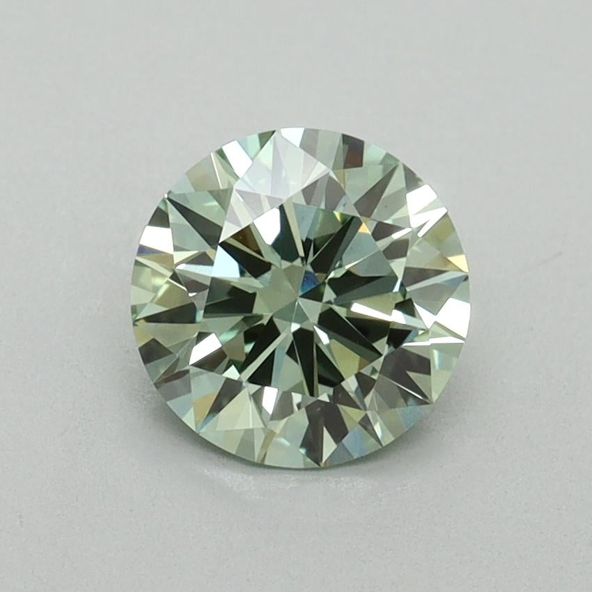 1.08 Ct. Fancy Vivid Green Round Lab Grown Diamond