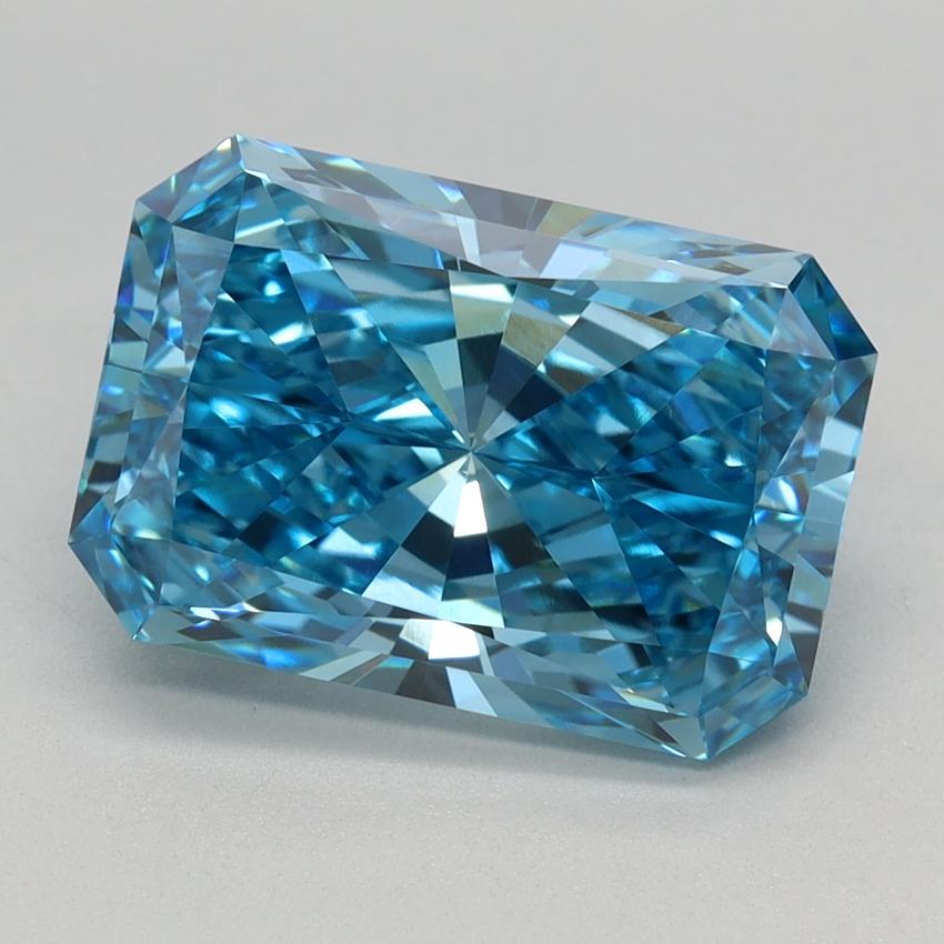 3.00 Ct. Fancy Vivid Blue Radiant Lab Grown Diamond