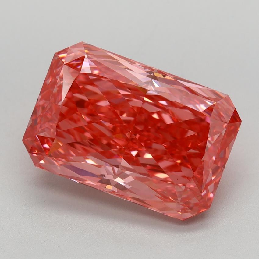5.09 Ct. Fancy Vivid Pink Radiant Lab Grown Diamond