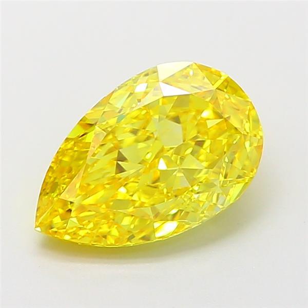 1.92 Ct. Fancy Vivid Yellow Pear Lab Grown Diamond