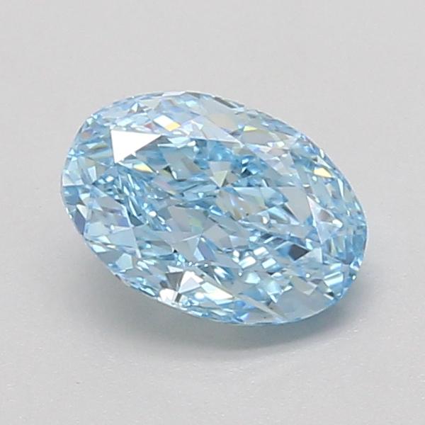 1.08 Ct. Fancy Vivid Blue Oval Lab Grown Diamond