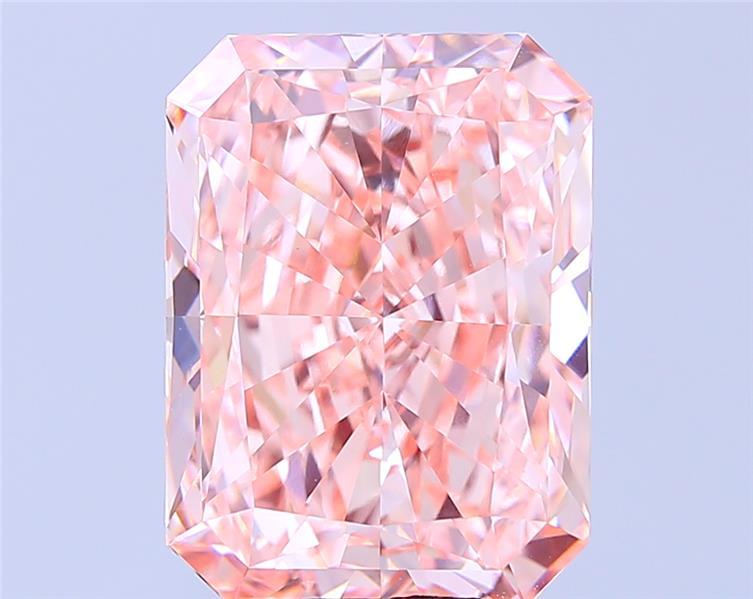 8.03 Ct. Fancy Vivid Pink Radiant Lab Grown Diamond