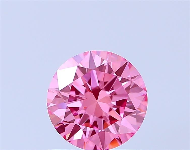 0.90 Ct. Fancy Vivid Pink Round Lab Grown Diamond