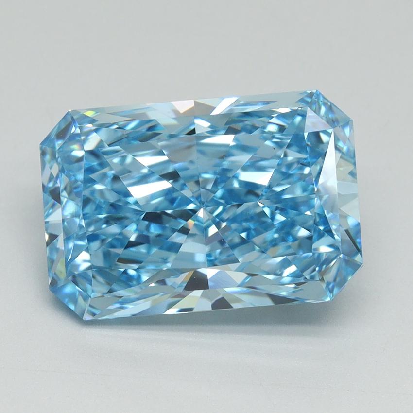 5.52 Ct. Fancy Vivid Blue Radiant Lab Grown Diamond