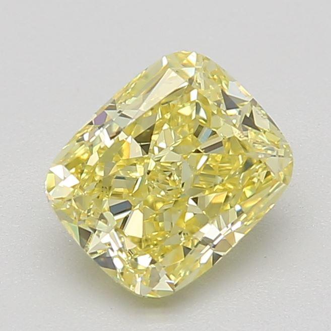 1.00 Ct. Fancy Intense Yellow Cushion Diamond