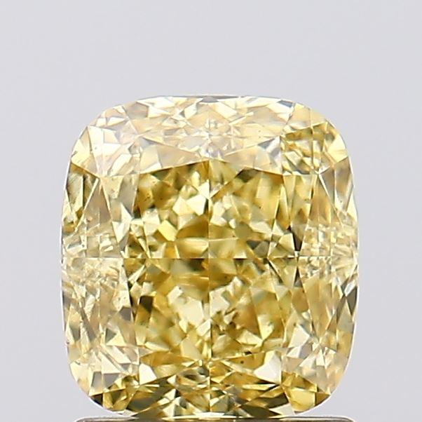 1.52 Ct. Fancy Intense Yellow Cushion Lab Grown Diamond