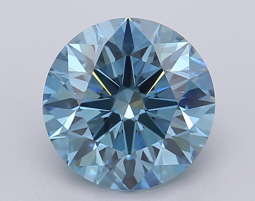 2.00 Ct. Fancy Vivid Blue Round Lab Grown Diamond