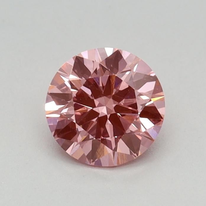 0.47 Ct. Fancy Vivid Pink Round Lab Grown Diamond
