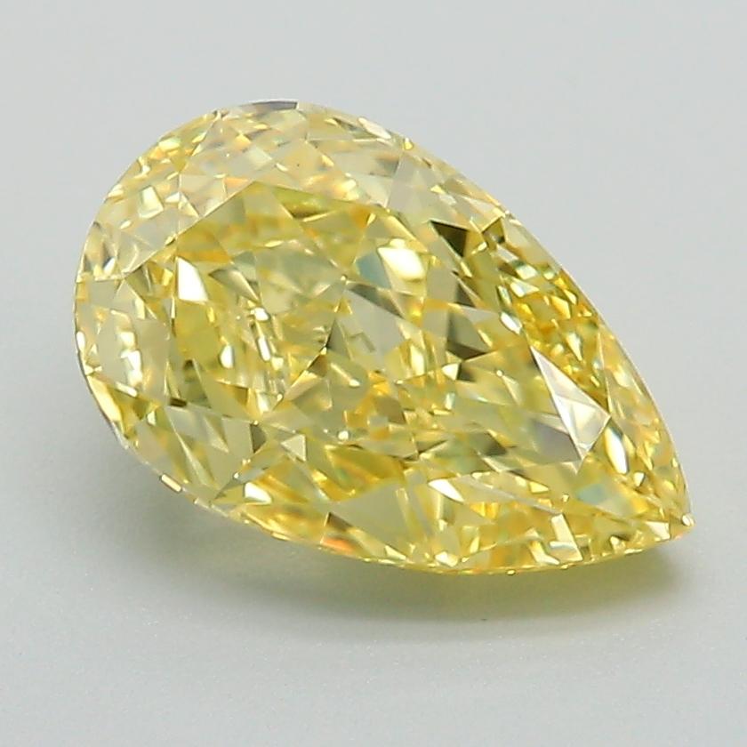 2.18 Ct. Fancy Intense Yellow Pear Lab Grown Diamond