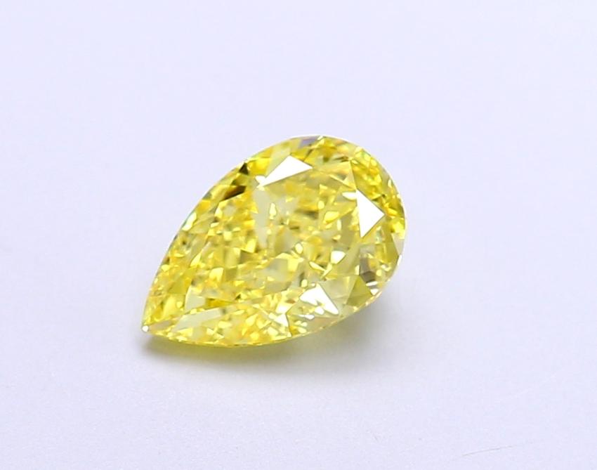1.01 Ct. Fancy Vivid  Yellow Pear Lab Grown Diamond