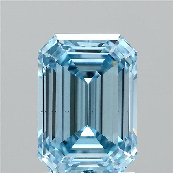 1.88 Ct. Fancy Vivid Blue Emerald Lab Grown Diamond