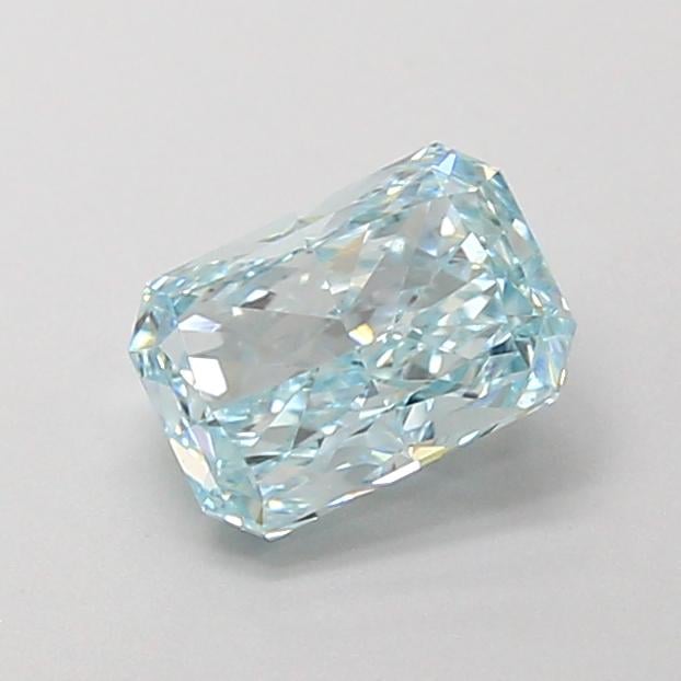 0.82 Ct. Fancy Intense Bluish Green Radiant Lab Grown Diamond
