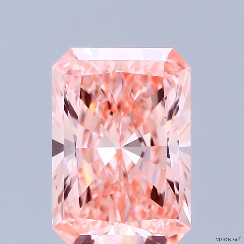 1.53 Ct. Fancy Vivid Pink Radiant Lab Grown Diamond