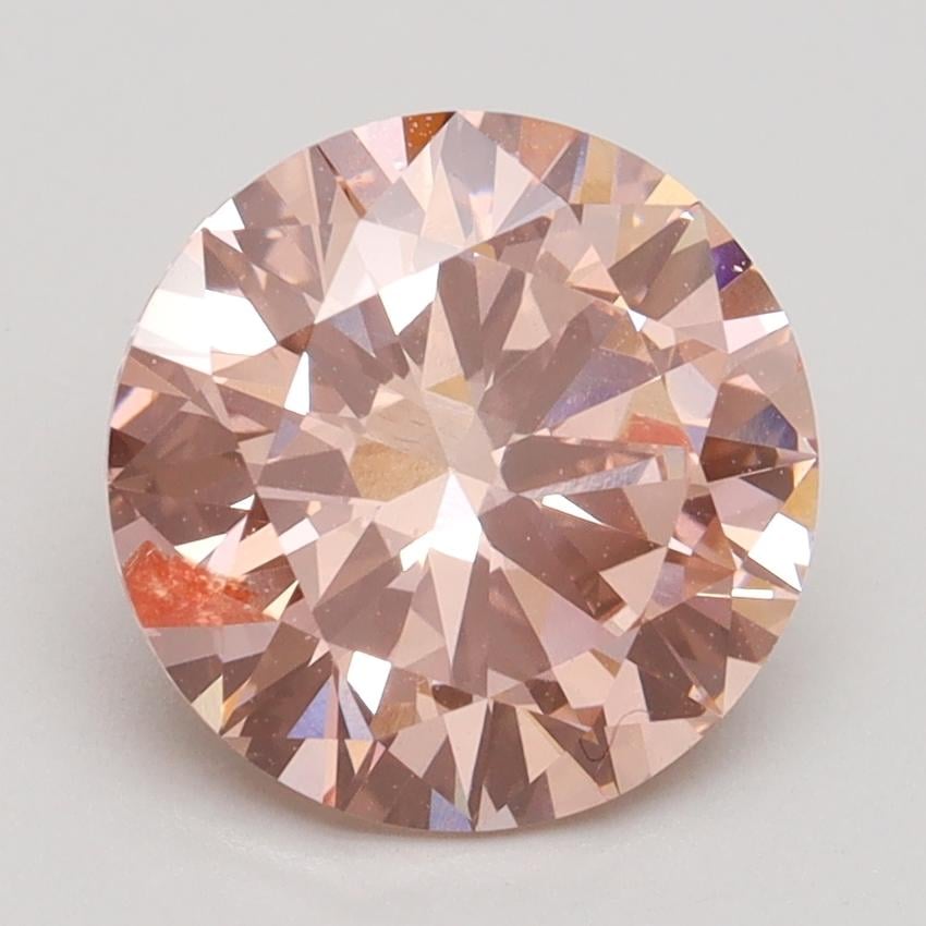 2.50 Ct. Fancy Intense Pink Round Lab Grown Diamond