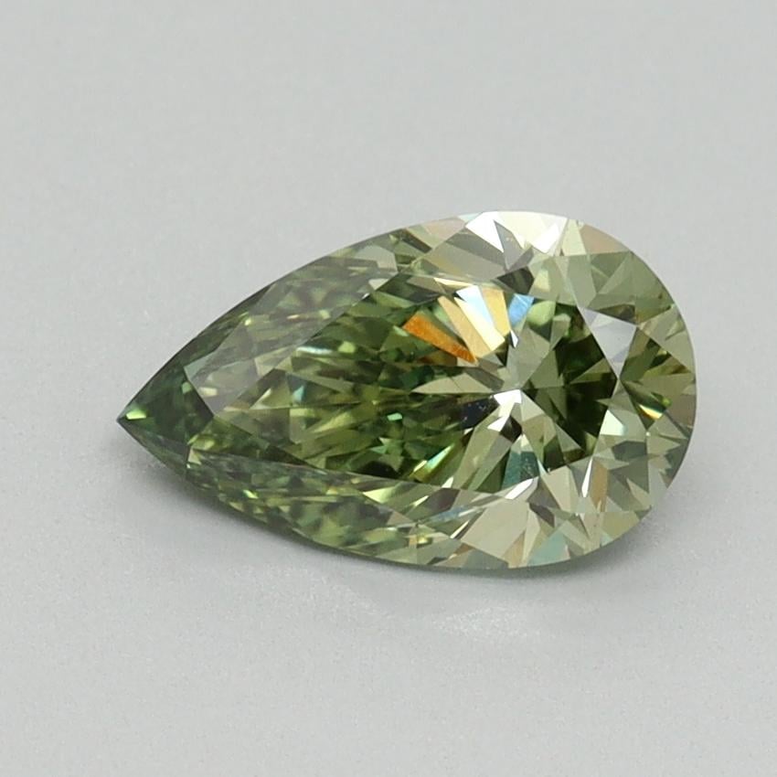 1.01 Ct. Fancy Vivid Green Pear Lab Grown Diamond