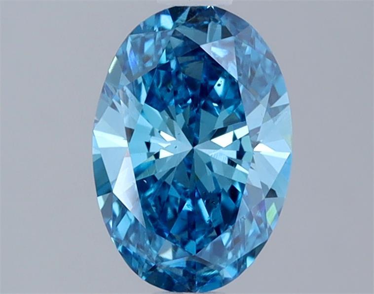 1.00 Ct. Fancy Vivid  Blue Oval Lab Grown Diamond