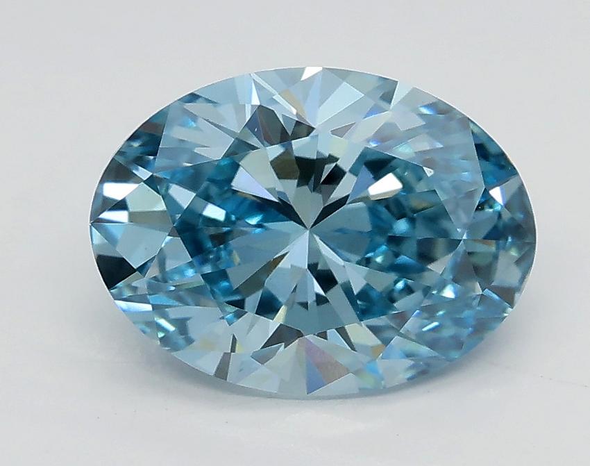 2.01 Ct. Fancy Vivid Blue Oval Lab Grown Diamond