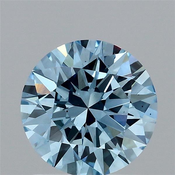 1.42 Ct. Fancy Vivid Blue Round Lab Grown Diamond