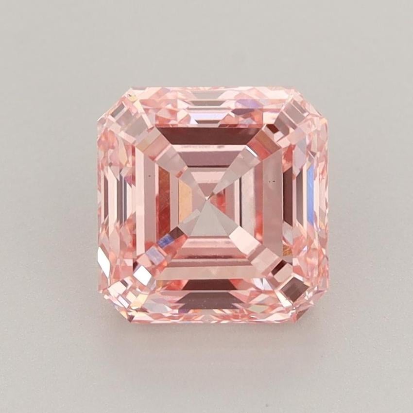 2.14 Ct. Fancy Intense Pink Asscher Lab Grown Diamond