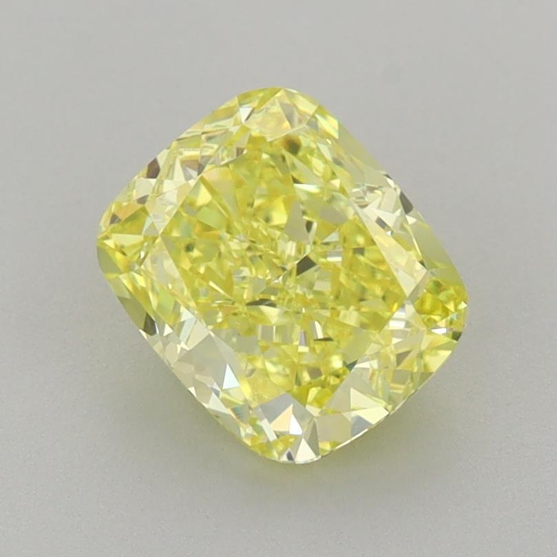 1.53 Ct. Fancy Vivid Yellow Cushion Lab Grown Diamond