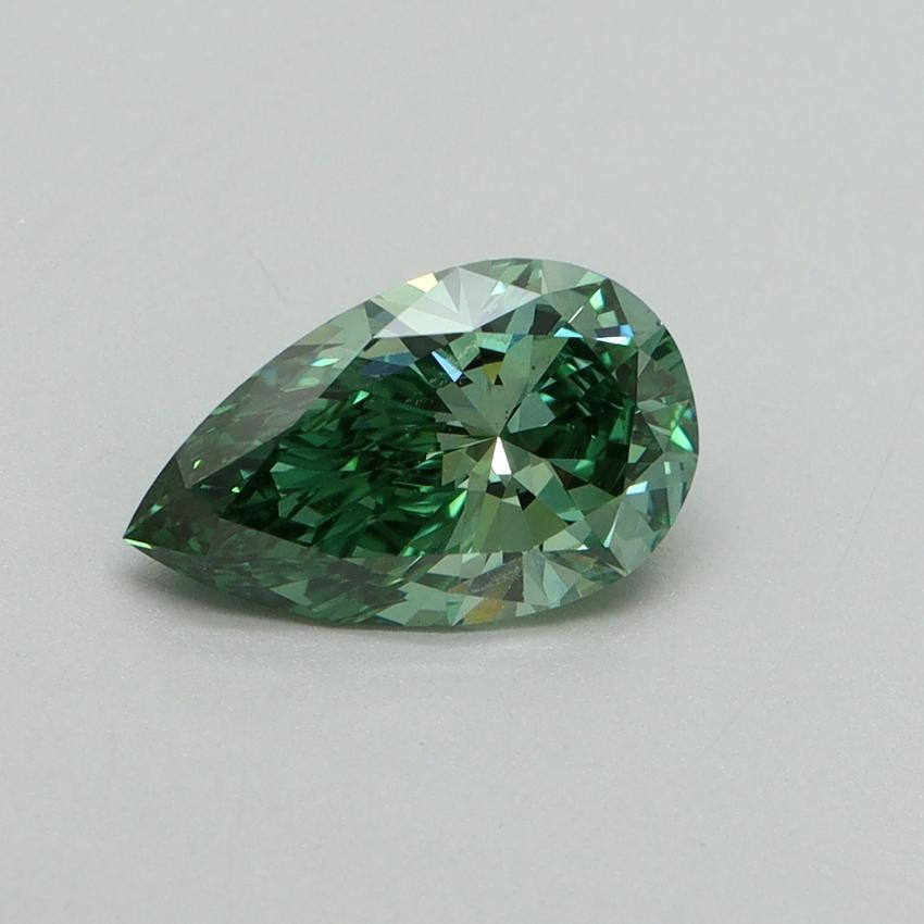 1.15 Ct. Fancy Vivid Green Pear Lab Grown Diamond