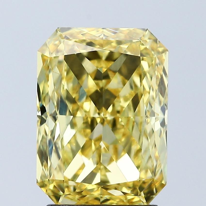 3.07 Ct. Fancy Vivid Yellow Radiant Lab Grown Diamond