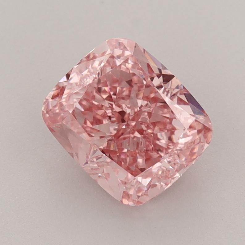 1.66 Ct. Fancy Vivid  Pink Cushion Lab Grown Diamond