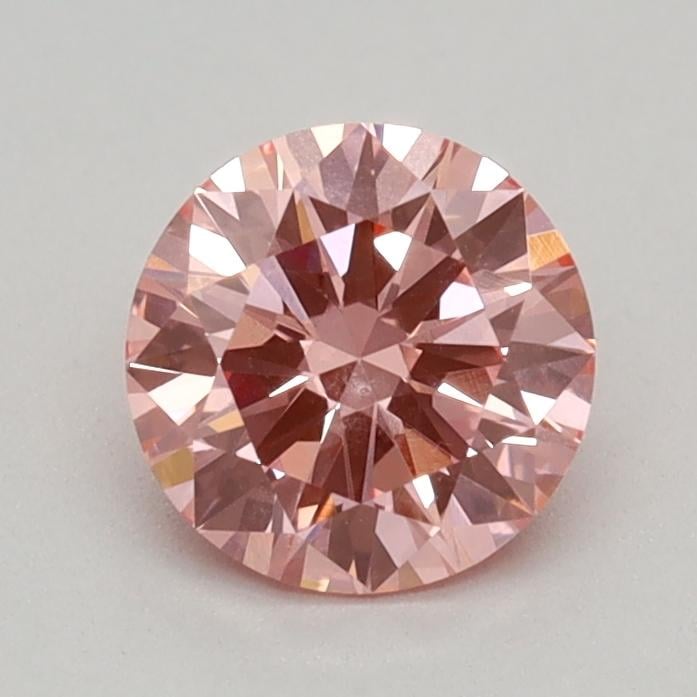 0.45 Ct. Fancy Vivid Pink Round Lab Grown Diamond