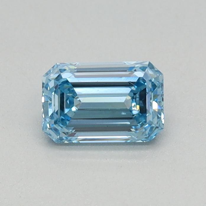 0.31 Ct. Fancy Intense Blue Emerald Lab Grown Diamond, top view