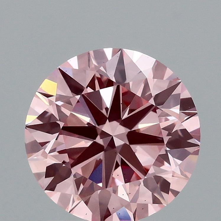 2.02 Ct. Fancy Vivid Pink Round Lab Grown Diamond