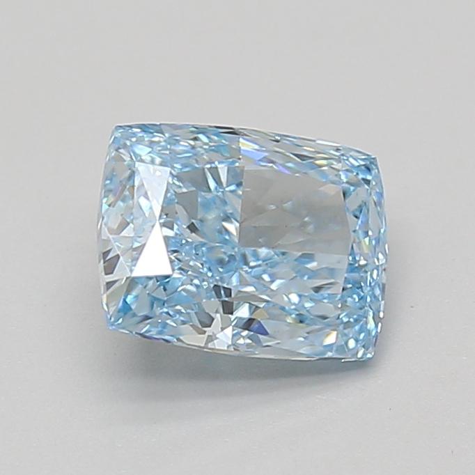 1.54 Ct. Fancy Vivid Blue Cushion Lab Grown Diamond