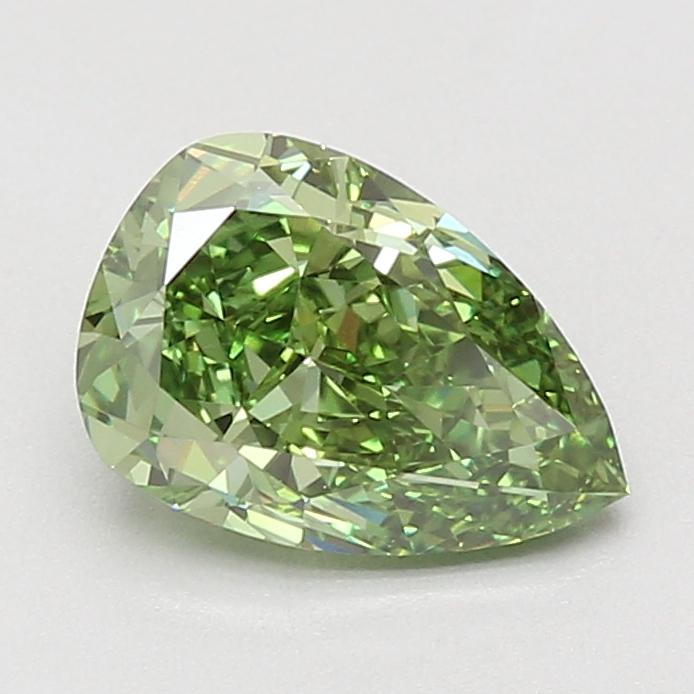 2.10 Ct. Fancy Vivid Green Pear Lab Grown Diamond