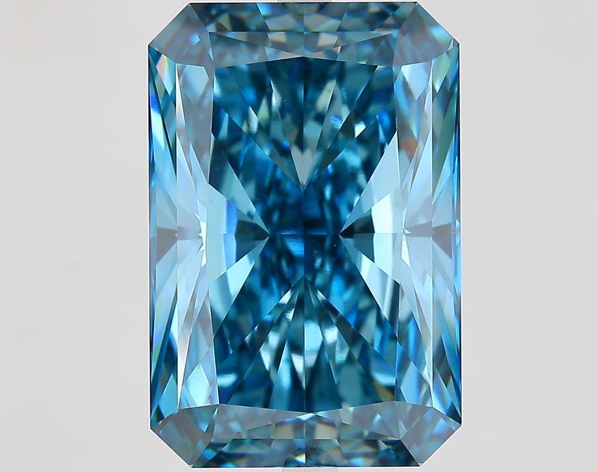 15.55 Ct. Fancy Vivid Blue Radiant Lab Grown Diamond
