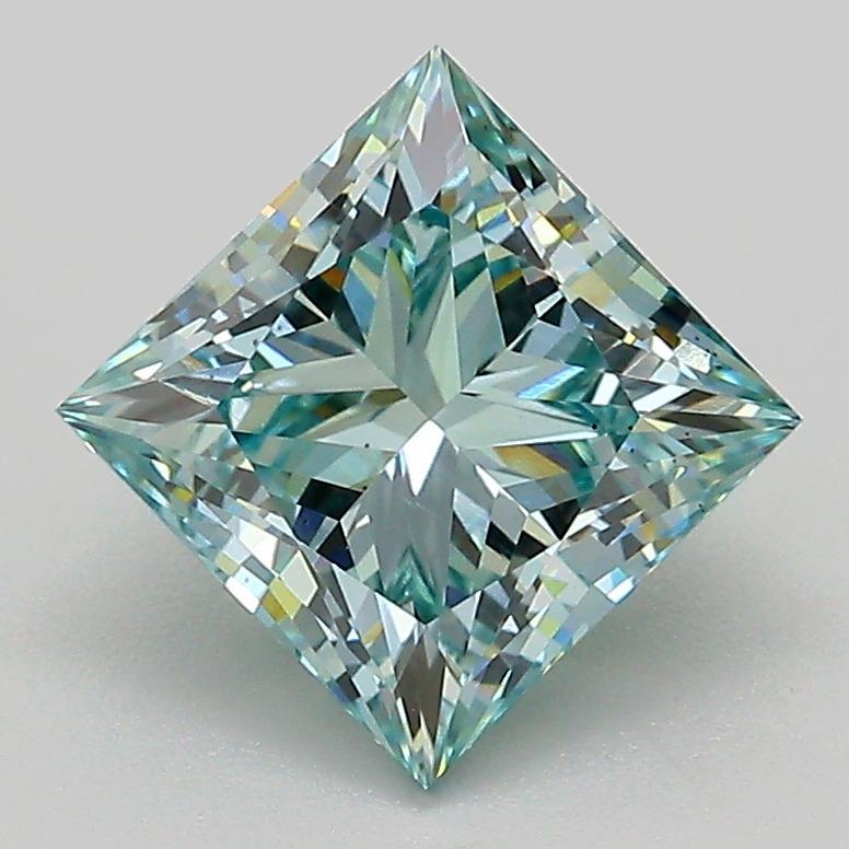 2.08 Ct. Fancy Intense  Green Princess Lab Grown Diamond