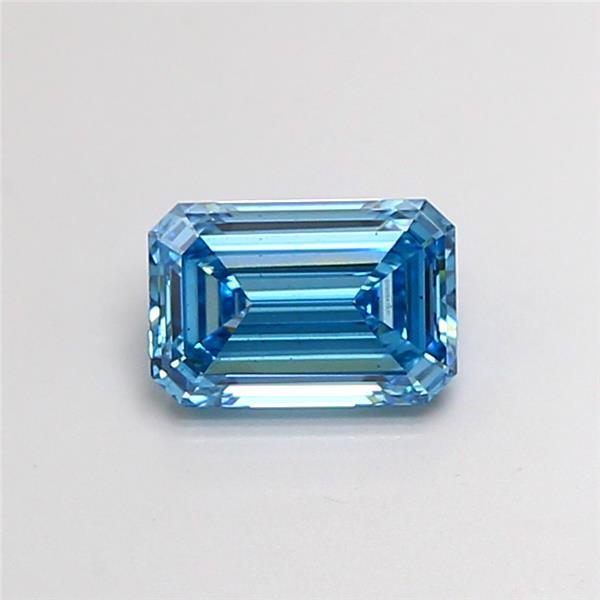 1.09 Ct. Fancy Vivid  Blue Emerald Lab Grown Diamond