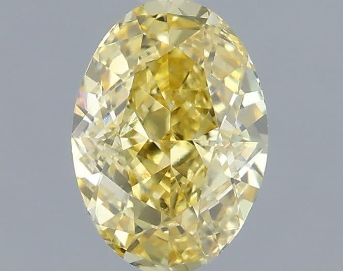 1.00 Ct. Fancy Intense Yellow Oval Lab Grown Diamond