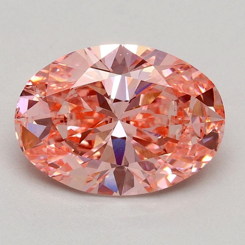 2.00 Ct. Fancy Intense Pink Oval Lab Grown Diamond