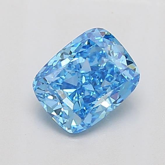 0.92 Ct. Fancy Vivid  Blue Cushion Lab Grown Diamond