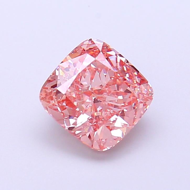 1.62 Ct. Fancy Vivid  Pink Cushion Lab Grown Diamond