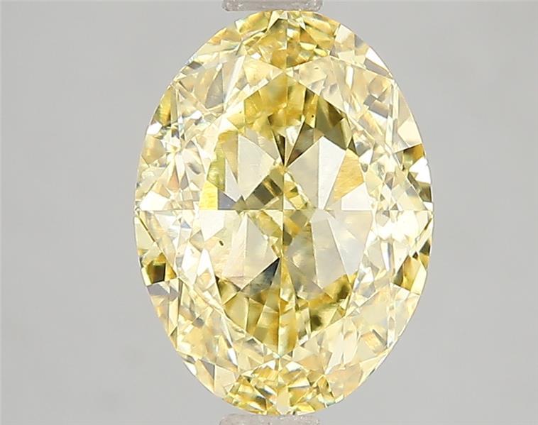 3.10 Ct. Fancy Vivid Yellow Oval Lab Grown Diamond