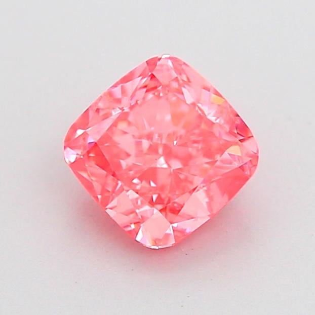 1.14 Ct. Fancy Vivid  Pink Cushion Lab Grown Diamond
