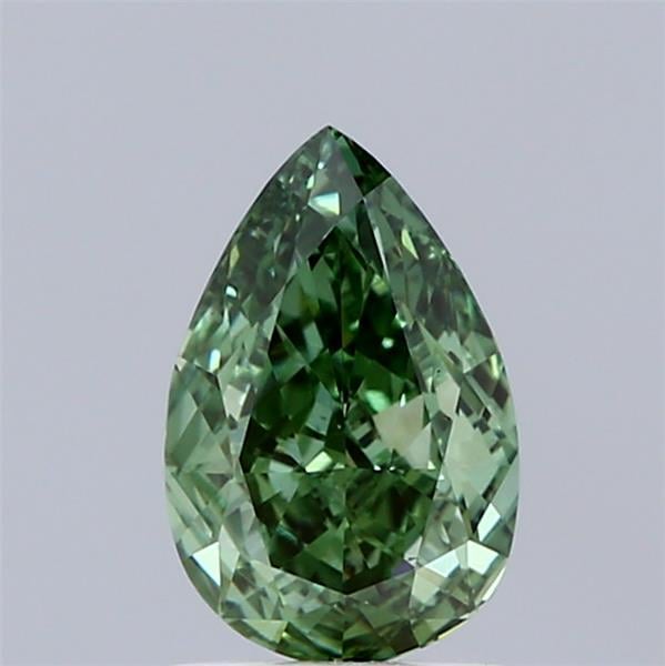 1.11 Ct. Fancy Vivid Green Pear Lab Grown Diamond
