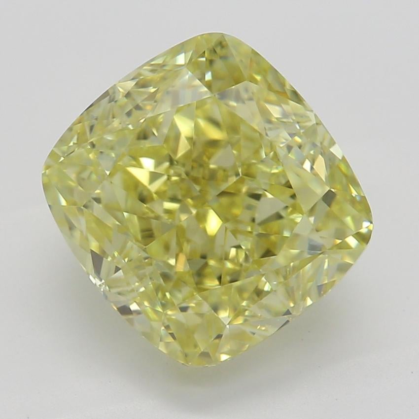 2.72 Ct. Fancy Intense Yellow Cushion Diamond