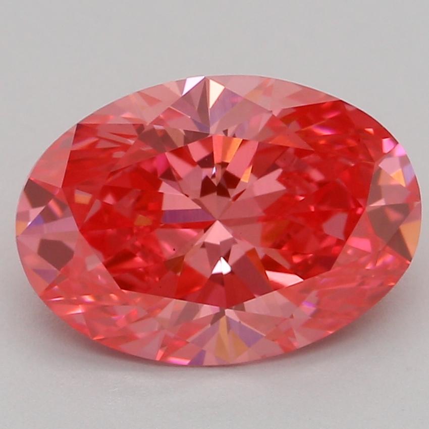 1.59 Ct. Fancy Vivid Pink Oval Lab Grown Diamond